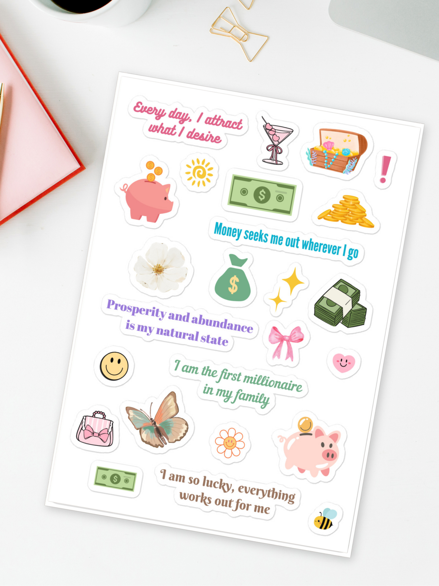 Wealth Affirmation Stickers